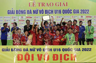 Phong Phú Hà Nam lên ngôi vô địch Giải bóng đá Nữ U16 Quốc gia 
