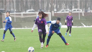 U20 nữ Việt Nam cầm hoà chủ nhà Uzbekistan trong tuyết lạnh