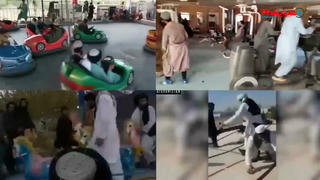 Các tay súng Taliban chơi xe điện đụng, đu quay trong công viên tại Kabul