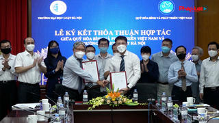 Trường Đại học Luật Hà Nội ký kết thoả thuận hợp tác với Quỹ Hoà bình và Phát triển Việt Nam