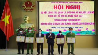 Năm 2021, Hưng Yên có 174 trường hợp tự giác giao nộp vũ khí, thu hồi 45 khẩu súng