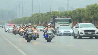 Gần 100 cán bộ chiến sĩ Cảnh sát giao thông Quảng Ninh sẵn sàng các phương án phục vụ SEA Games 31