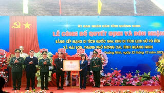 Trao Bằng xếp hạng quốc gia cho Khu di tích lịch sử Pò Hèn (Móng Cái)