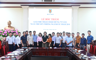 Bốc thăm Giải thể thao chào mừng 79 năm Ngày truyền thống ngành Tư pháp Việt Nam