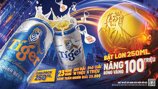 Tiger Beer khuấy động mùa bóng đá cuồng nhiệt với cơ hội trúng bóng vàng 100 triệu