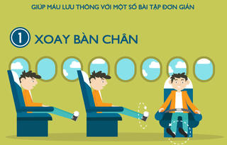 [Infographic] 7 bài tập thư giãn ngay trên máy bay 