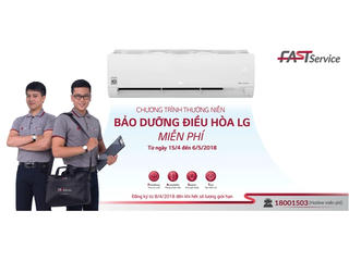 LG tiếp tục thực hiện chương trình bảo dưỡng điều hòa miễn phí 2018