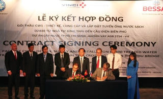 Sawaco ký hợp đồng tuyến ống nước sạch 69 triệu USD với đối tác Pháp