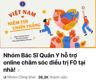 Nhóm bác sĩ Quân y lên mạng hỗ trợ miễn phí F0 tại nhà