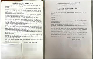 Sự việc đòi trường 'hỗ trợ' nửa tỷ đồng khi nghỉ việc tại Đồng Nai: Cựu quản sinh bày tỏ 'ân hận', gửi đơn xin đi làm trở lại