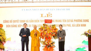 Hà Nội: Gắn biển tuyến đường mang tên Sư bà Phương Dung