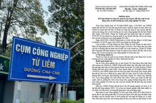 Vi phạm về đất đai, xây dựng tại Cụm công nghiệp Từ Liêm, Hà Nội