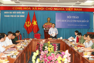 Đoàn Đại biểu Quốc hội TP HCM: Cần thiết ban hành Luật Tình trạng khẩn cấp