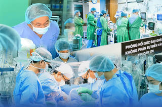 Gần 100 nhân viên y tế ghép tim xuyên Việt hơn 10 giờ