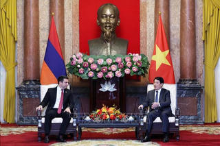 Chủ tịch nước Lương Cường tiếp Chủ tịch Quốc hội Armenia