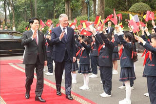 Chủ tịch nước Lương Cường chủ trì lễ đón cấp Nhà nước Nhà Vua Vương quốc Bỉ