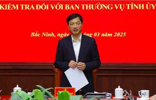 Đoàn kiểm tra của Bộ Chính trị, Ban Bí thư làm việc với Ban Thường vụ tỉnh ủy Bắc Ninh