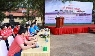 12 đơn vị về tranh tài Hội thao công nhân viên chức Tổng công ty phát điện 2 