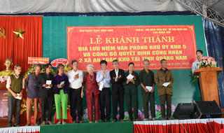 Khánh thành bia lưu niệm Văn phòng Khu Ủy Khu V 