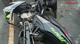 Nhóm “quái xế” lao vào xe container bỏ chạy khi thấy CSGT 