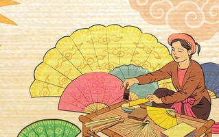 Tìm hiểu về nghề làm quạt nhân dịp Tết Đoan Ngọ tại di tích Hoàng thành Thăng Long