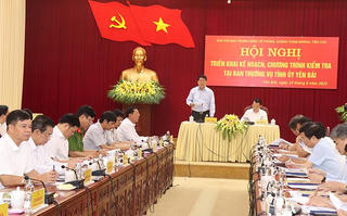 Tiến hành kiểm tra công tác giải quyết tố giác tội phạm tham nhũng tiêu cực tại Yên Bái