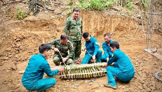 Phát hiện quả bom 130kg ở Yên Bái