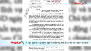 Hà Nội: Dừng các hoạt động thể dục, thể thao ngoài trời từ 18h ngày 8/7/2021