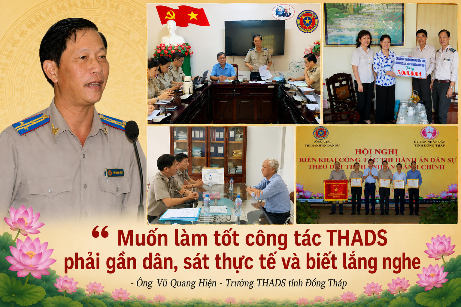 Chuyện nghề của Trưởng THADS Đồng Tháp Vũ Quang Hiện