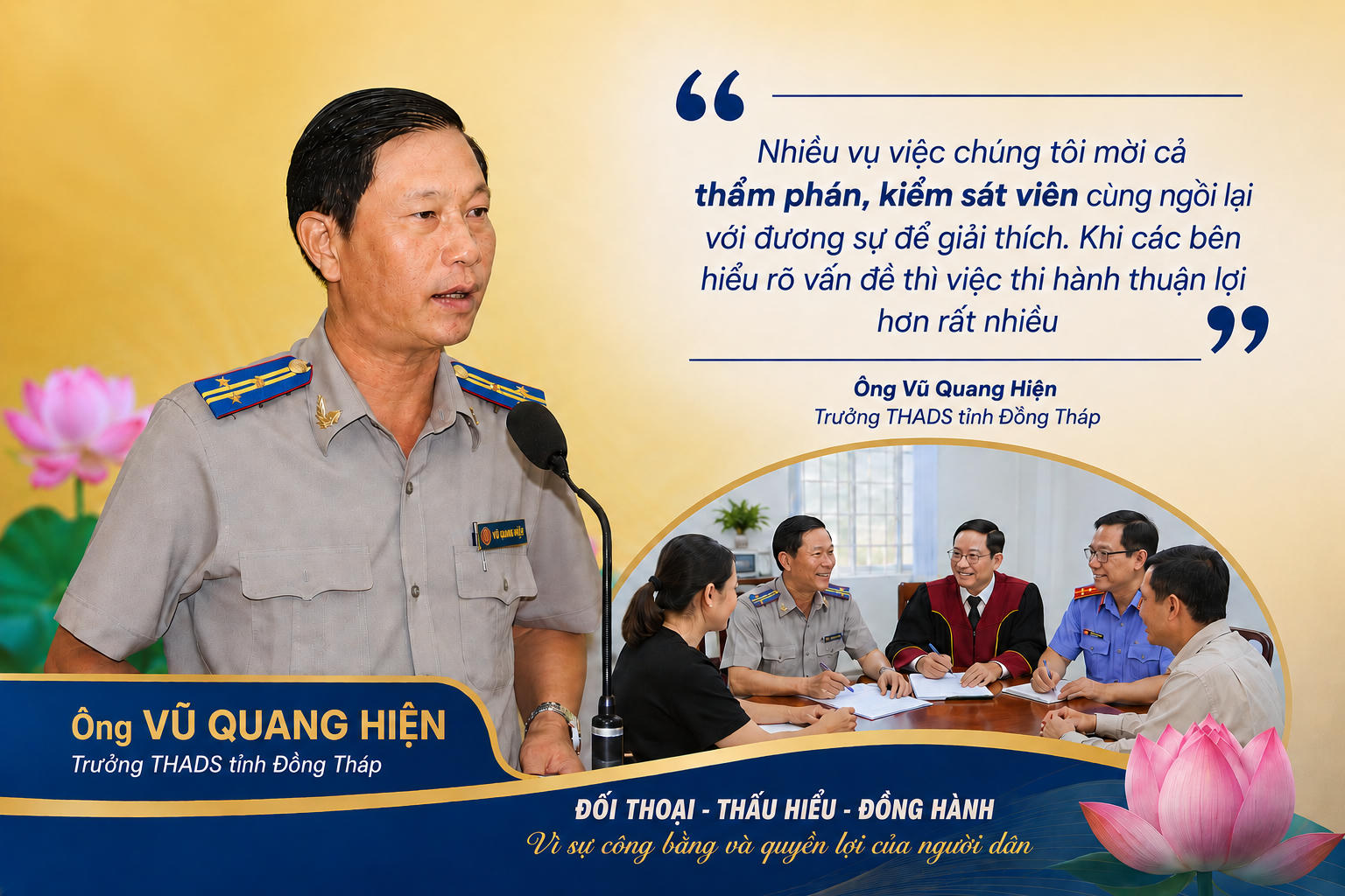 Chuyện nghề của Trưởng THADS Đồng Tháp Vũ Quang Hiện