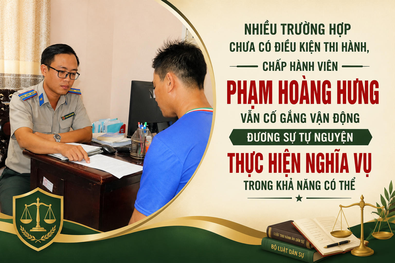 Chấp hành viên khởi kiện lấy lại tài sản bị tẩu tán và những câu chuyện nghề cảm động