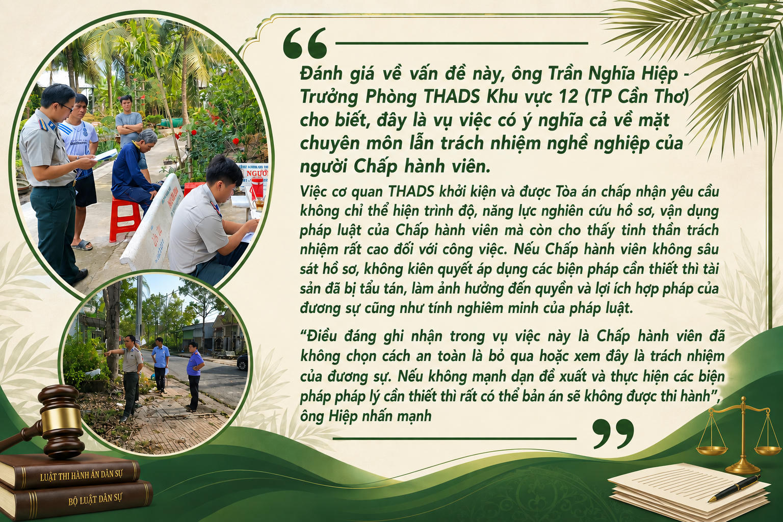 Chấp hành viên khởi kiện lấy lại tài sản bị tẩu tán và những câu chuyện nghề cảm động
