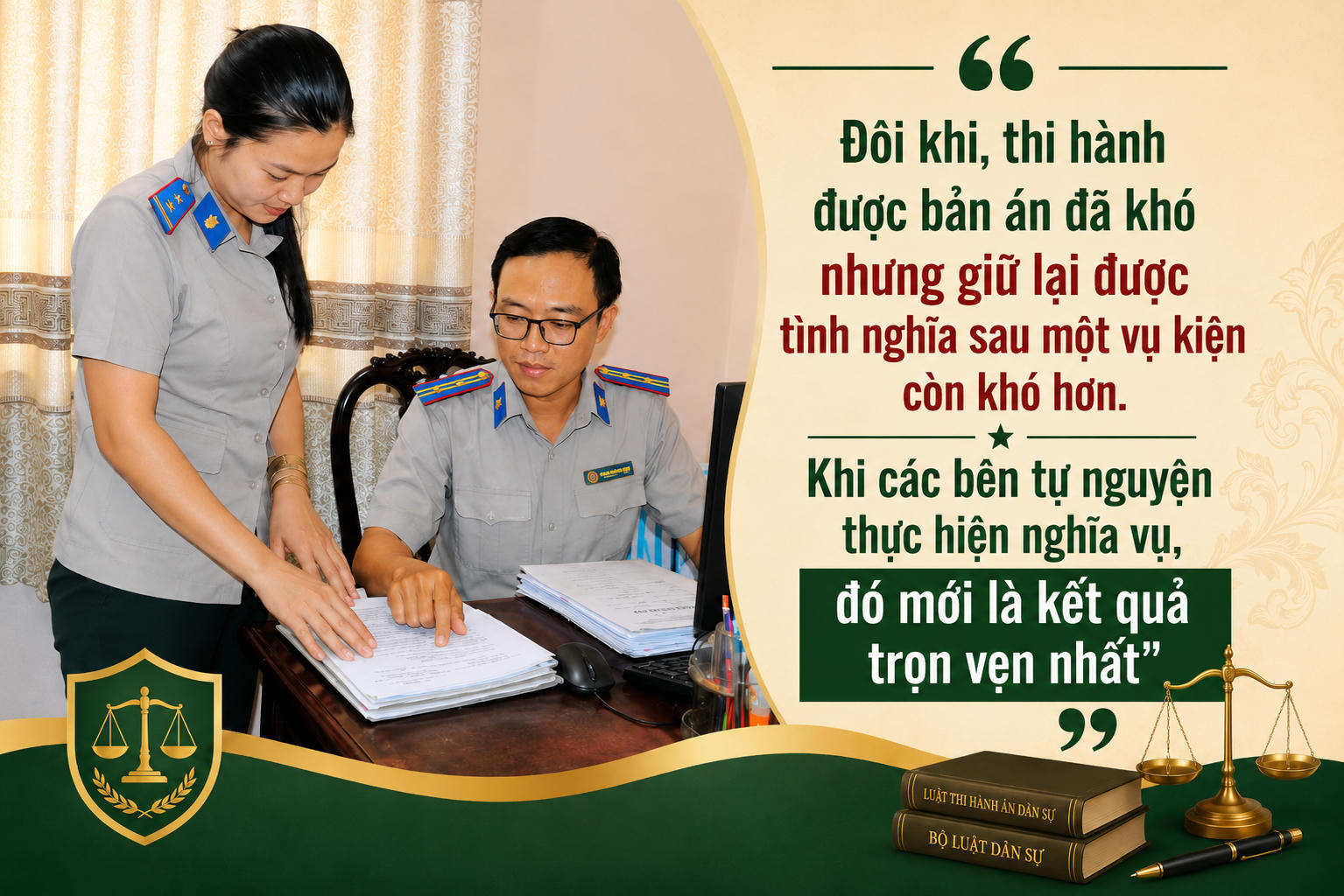 Chấp hành viên khởi kiện lấy lại tài sản bị tẩu tán và những câu chuyện nghề cảm động
