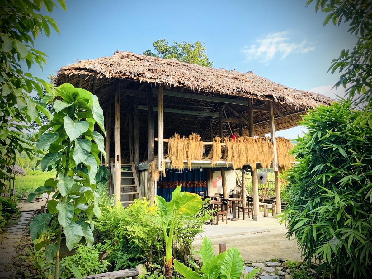 Giữ gìn không gian sống, văn hóa và vai trò chủ thể của đồng bào Tày là nền tảng để Nghĩa Đô phát triển du lịch cộng đồng theo hướng bền vững. (Ảnh: Nguyễn Hải).