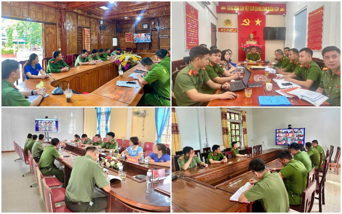 Tại điểm cầu Công an các đơn vị, địa phương.