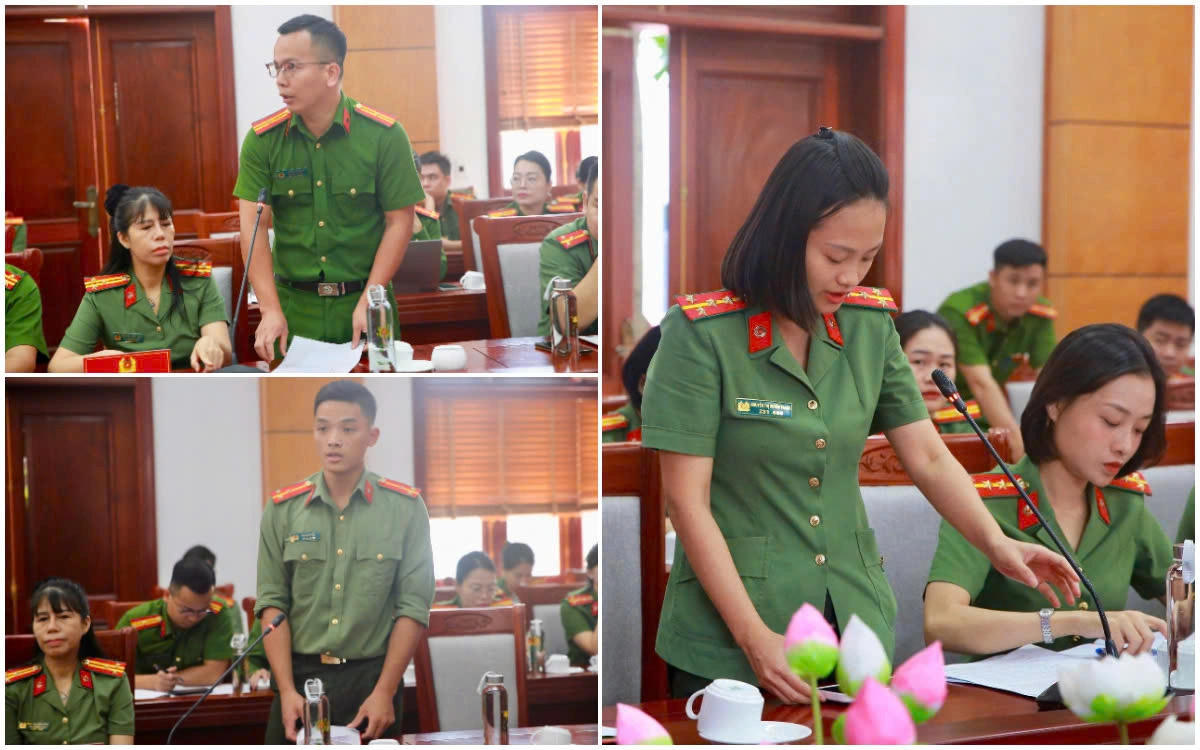 Nhiều ý kiến, kiến nghị được trao đổi trực tiếp với lãnh đạo Công an tỉnh Nghệ An.