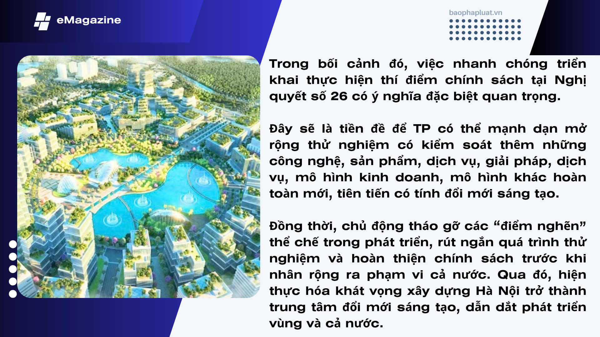 Hà Nội: Đẩy mạnh thử nghiệm có kiểm soát, hướng tới trung tâm đổi mới sáng tạo, dẫn dắt phát triển