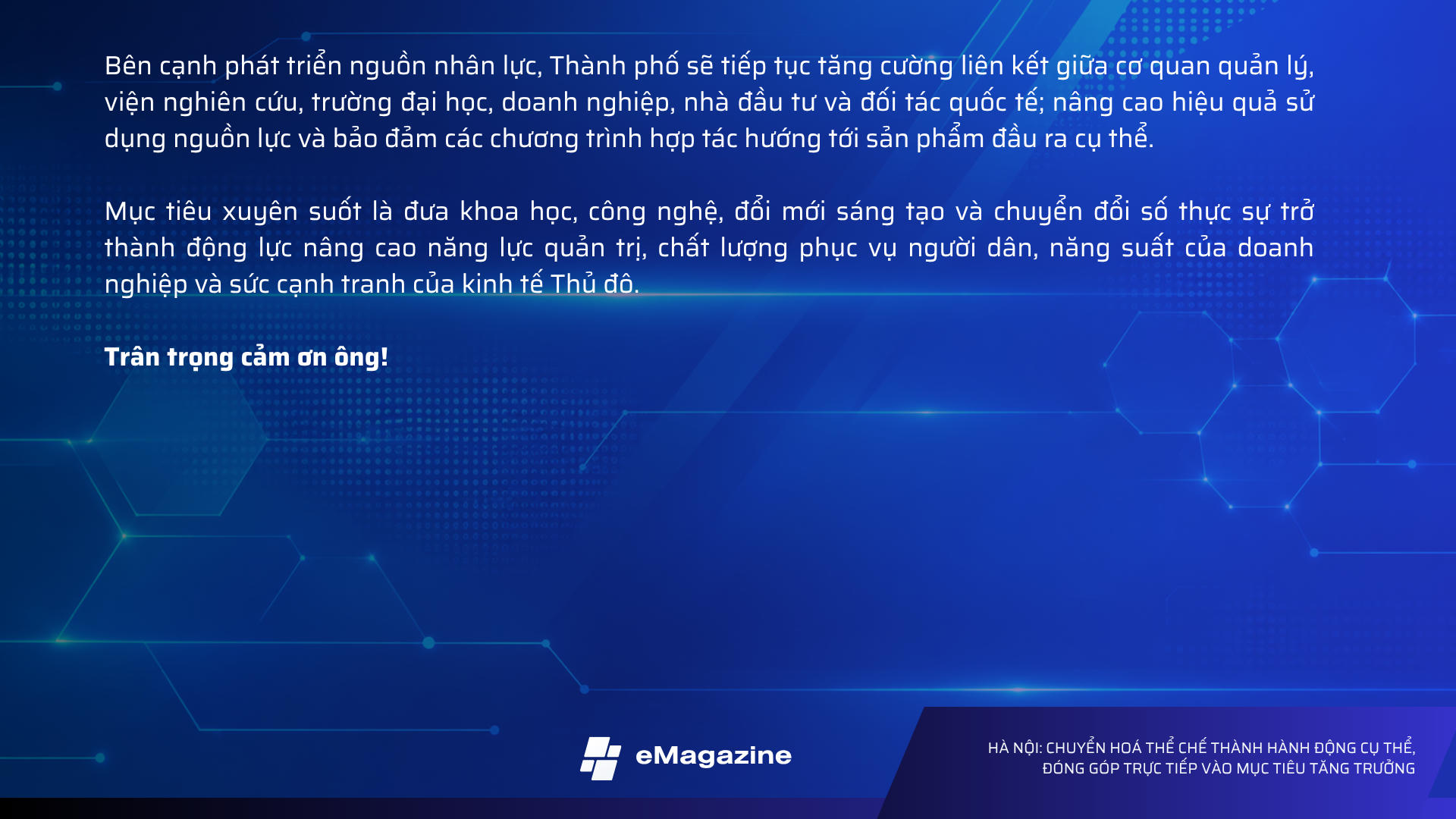 Hà Nội: Chuyển hóa thể chế thành hành động cụ thể, đóng góp trực tiếp vào mục tiêu tăng trưởng