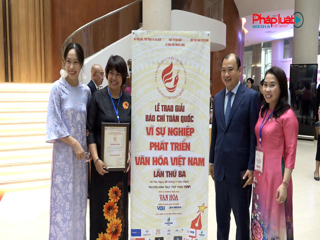 Báo Pháp luật Việt Nam đạt giải Báo chí toàn quốc Vì sự nghiệp phát triển Văn hóa Việt Nam