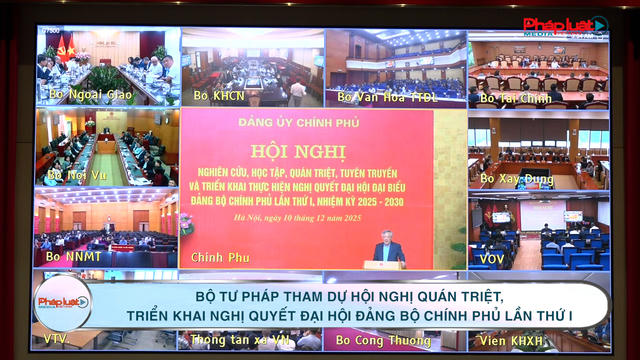 Bộ Tư pháp tham dự Hội nghị quán triệt, triển khai Nghị quyết Đại hội Đảng bộ Chính phủ lần thứ I