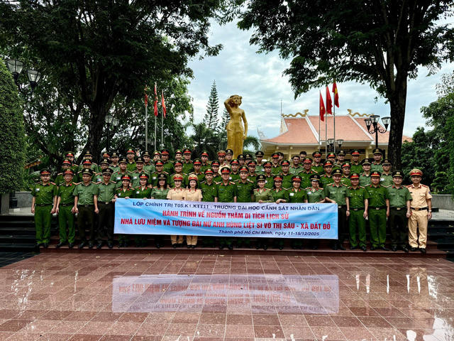 Trường Đại học CSND tổ chức nghiên cứu thực tế cho học viên Trung cấp lý luận chính trị tại xã Đất Đỏ