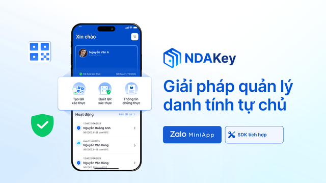 NDAKey - giải pháp quản lý danh tính tự chủ: Bảo vệ dữ liệu công dân trong kỷ nguyên số 