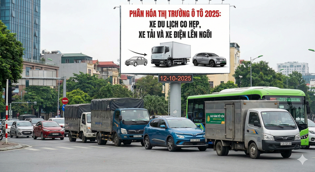 Phân hóa thị trường ô tô 2025: Phân khúc xe du lịch co hẹp, 'ngôi vương' lợi nhuận gọi tên xe tải và xe điện