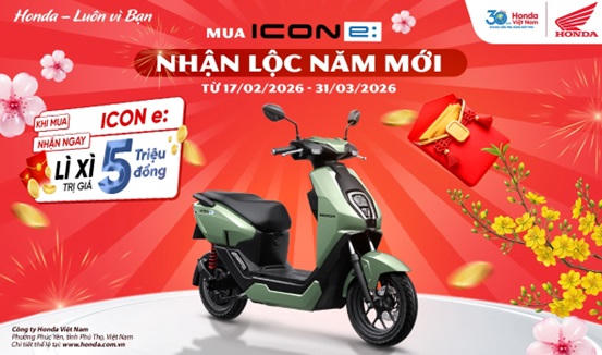 Lì xì đầu năm, Honda Việt Nam giảm giá, ưu đãi cho xe điện 