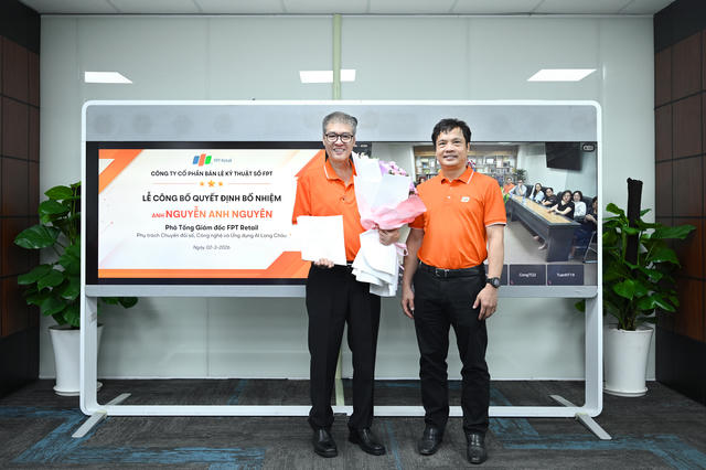 Ông Nguyễn Anh Nguyên được bổ nhiệm làm Phó Tổng Giám đốc FPT Retail (FRT) Ông Nguyễn Anh Nguyên được bổ nhiệm làm Phó Tổng Giám đốc FPT Retail (FRT)