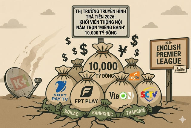 Thị trường truyền hình trả tiền 2026: K+ rời đi, khối viễn thông nội nắm trọn 'miếng bánh' 10.000 tỷ đồng