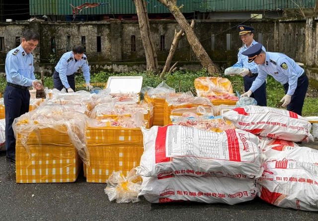 Phát hiện, tiêu hủy hơn 2,6 tấn nội tạng động vật không rõ nguồn gốc