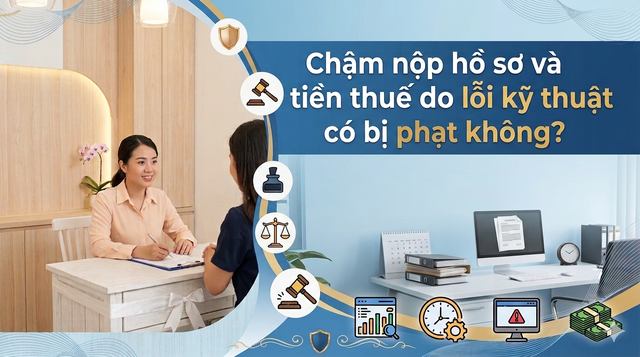 Chậm nộp hồ sơ và tiền thuế do lỗi kỹ thuật có bị phạt không?