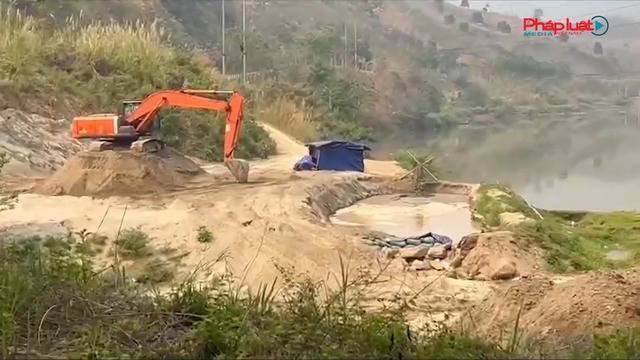 Lai Châu: Nhức nhối tình trạng khai thác cát tại lòng hồ thủy điện Nậm Na 2