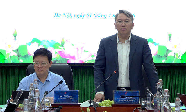 Bộ trưởng Nguyễn Hải Ninh làm việc với Học viện Tư pháp về định hướng phát triển giai đoạn mới